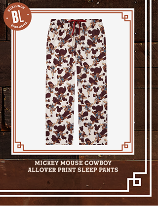 Mickey Mouse Cowboy Allover Print Sleep Pants