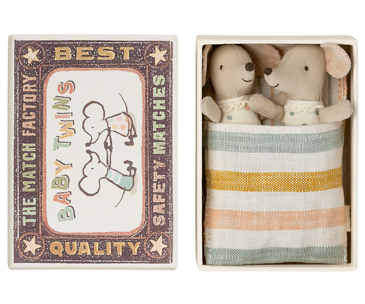 Image of Twins, Baby mice in matchbox