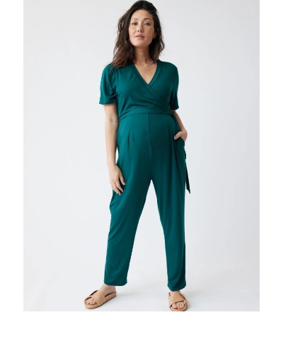 everywear short sleeve maternity jumpsuit