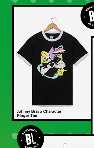 Johnny Bravo Character Ringer Tee