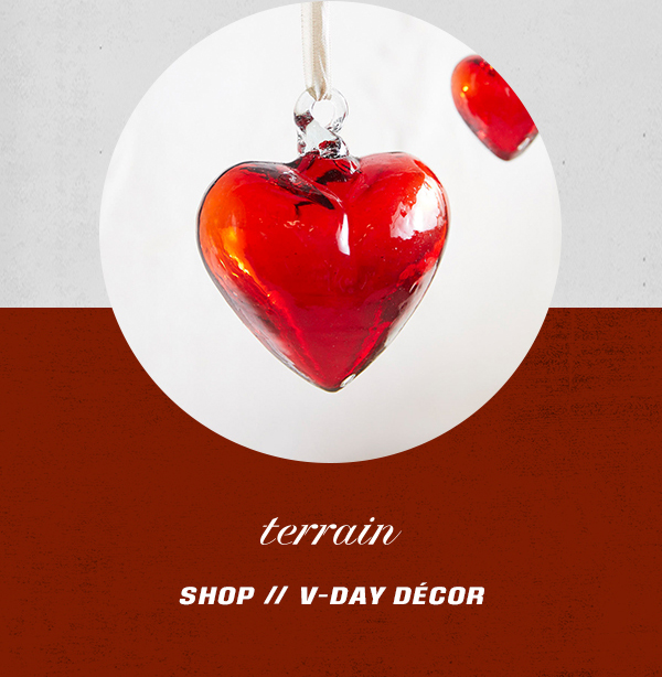 Heart ornament. terrain. Shop V-Day decor.