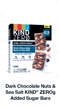 Dark Chocolate Nuts & Sea Salt KIND ZEROg Added Sugar Bars