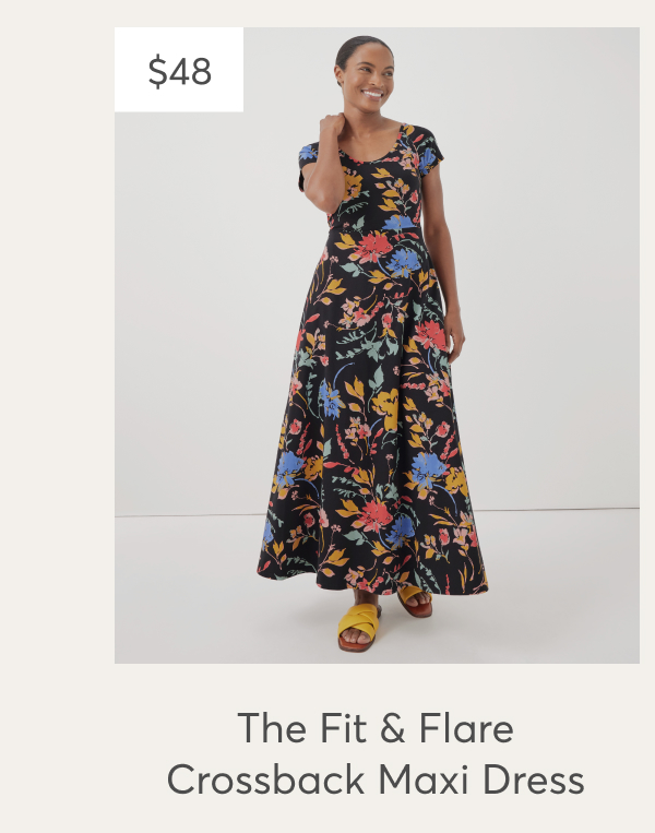 The Fit & Flare Crossback Maxi Dress