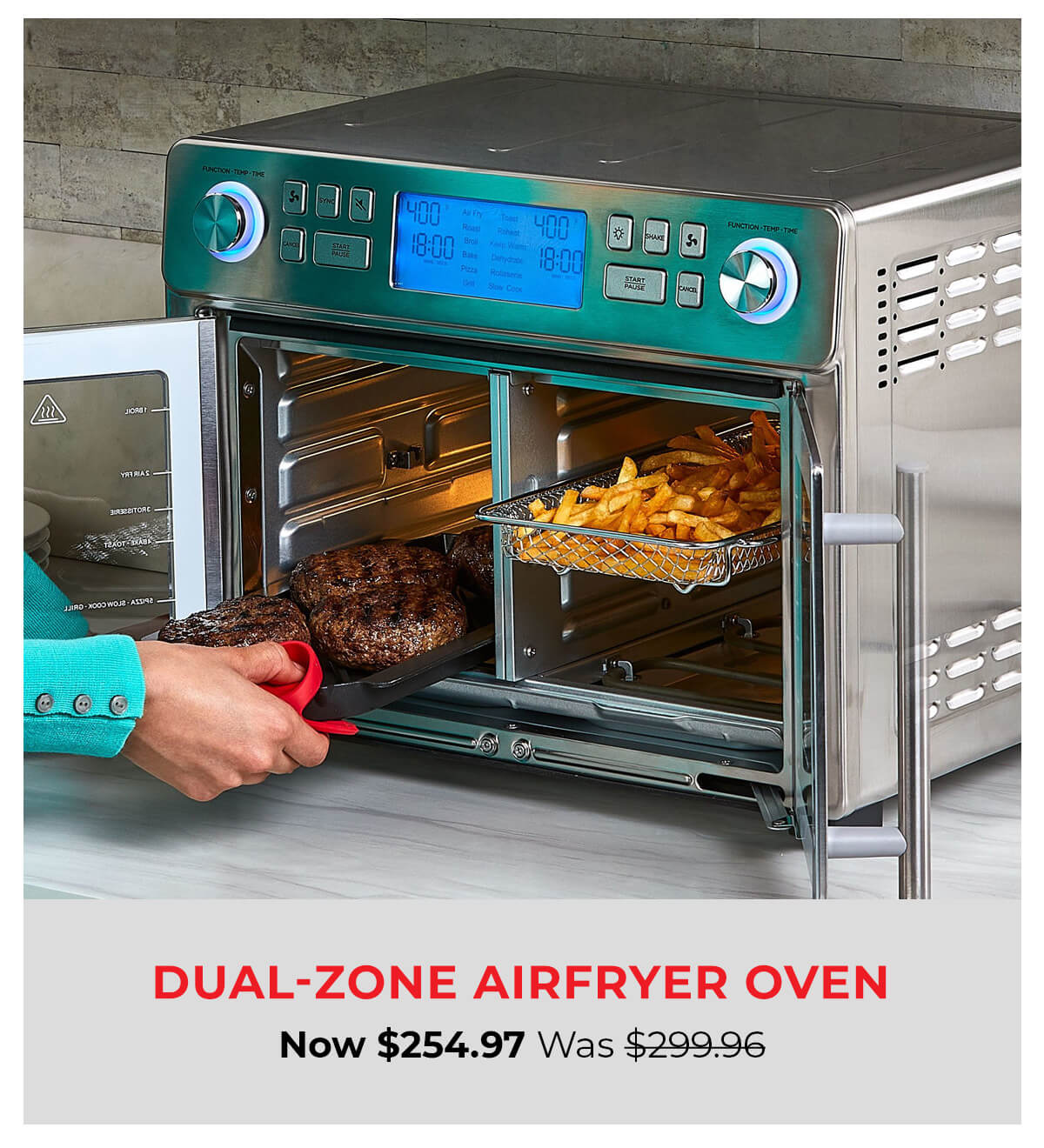 Dual-Zone AirFryer Oven Now $254.97 Was $299.96