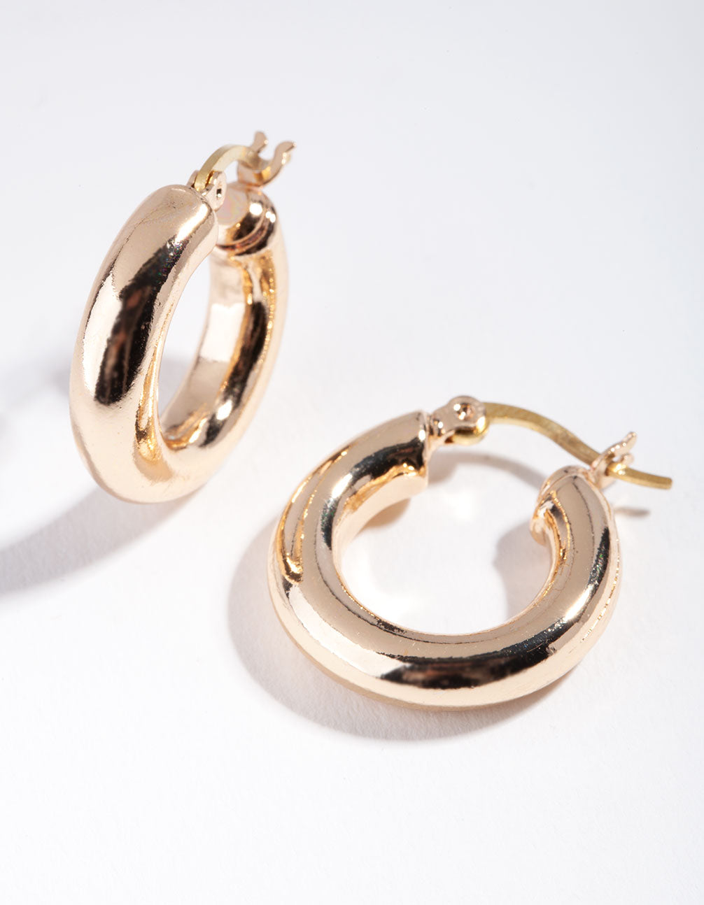 Image of Gold Simple Circle Hoop Earrings