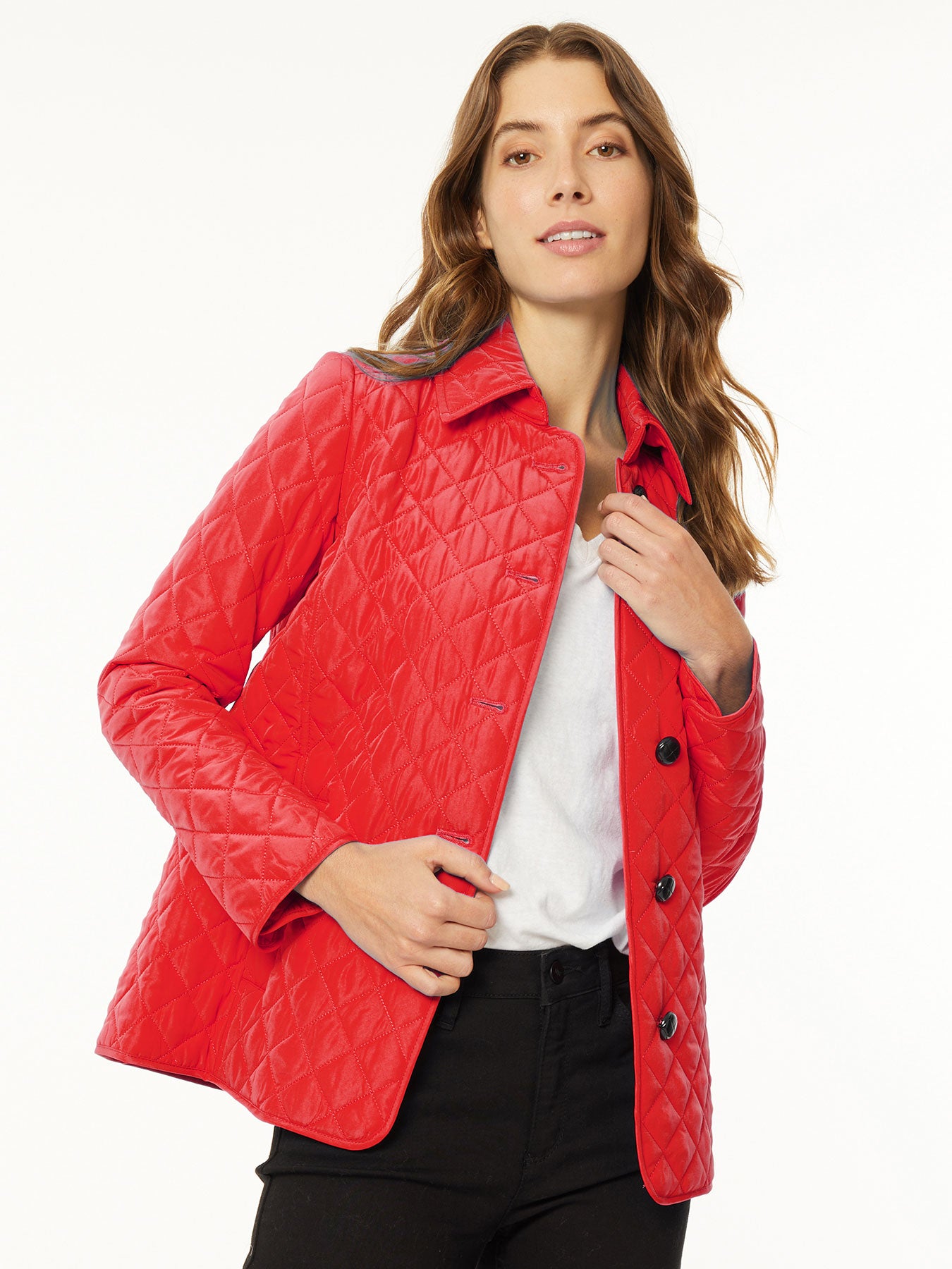 Image of Five-Button Quilted Jacket