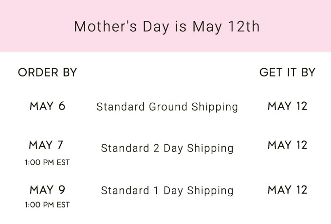 Mother's Day is May 12th