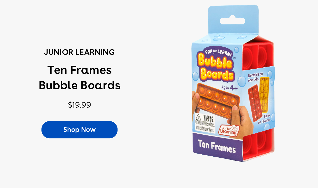 Junior Learning Ten Frames Bubble Boards $19.99 Shop Now