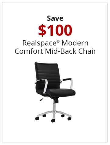 Save $100 Realspace® Modern Comfort Chair