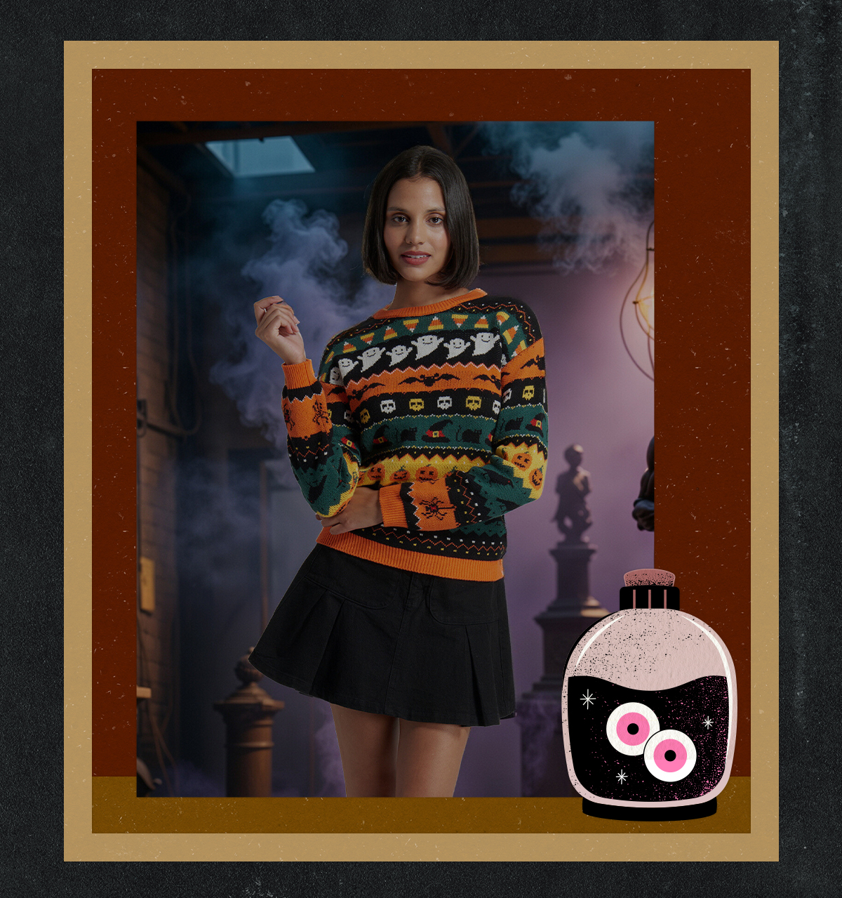 Fright Night Delight Fair Isle Sweater