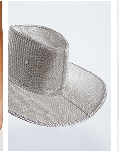 All Over Diamante Embellished Cowboy Hat