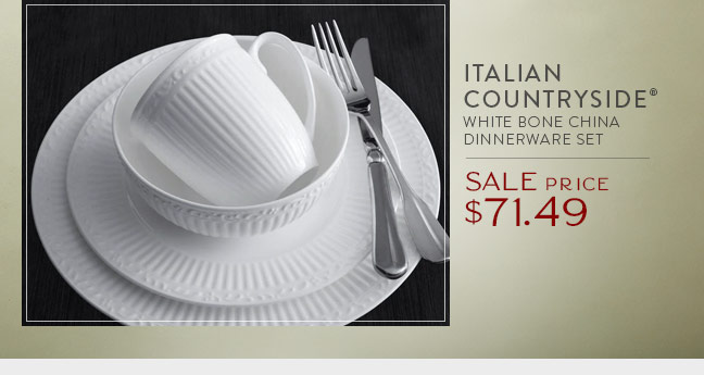 Italian Countryside® White Bone China Dinnerware Set | Sale Price $71.49