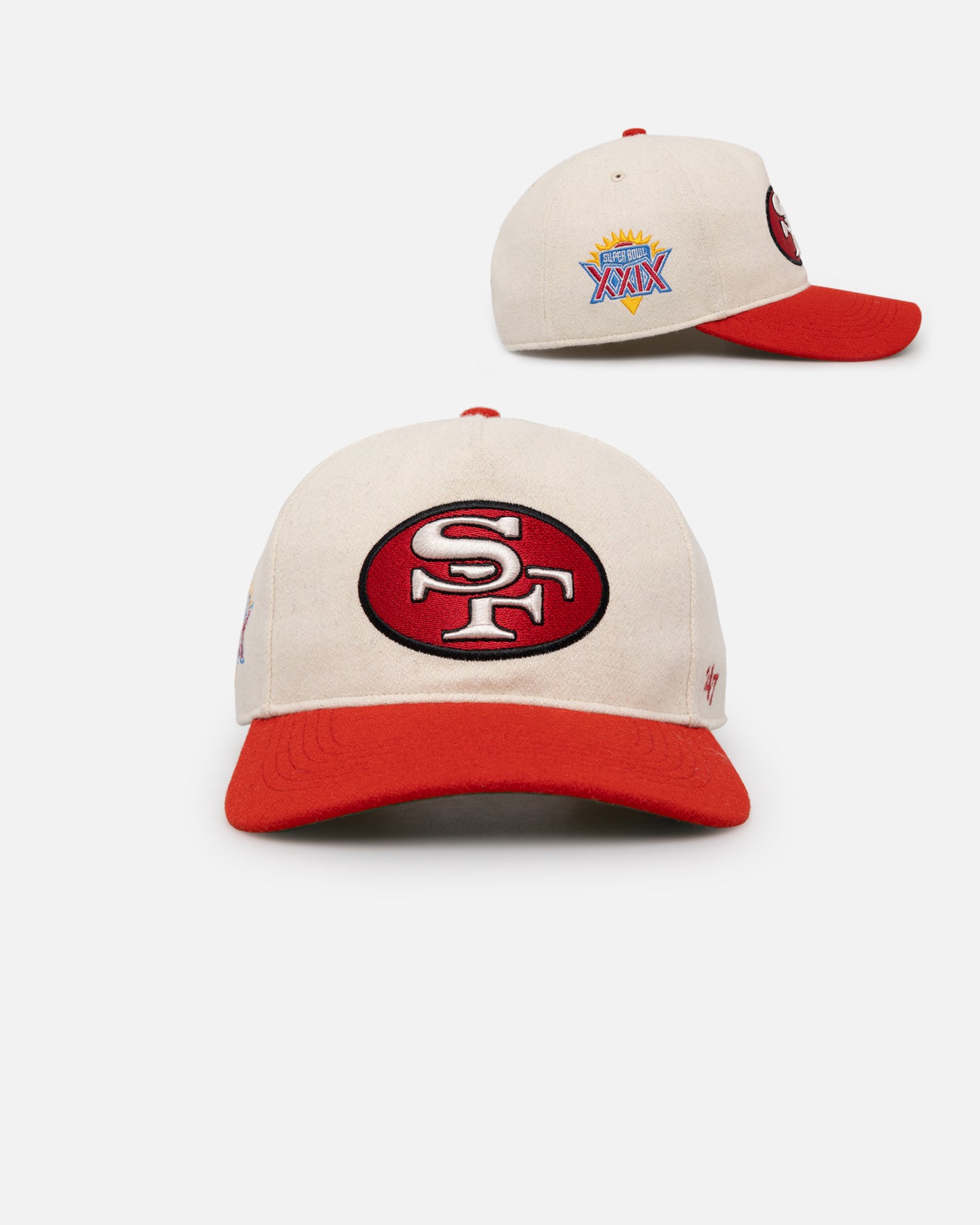 Image of 47 Brand San Francisco 49ers Gridiron Snapback Natural/Red