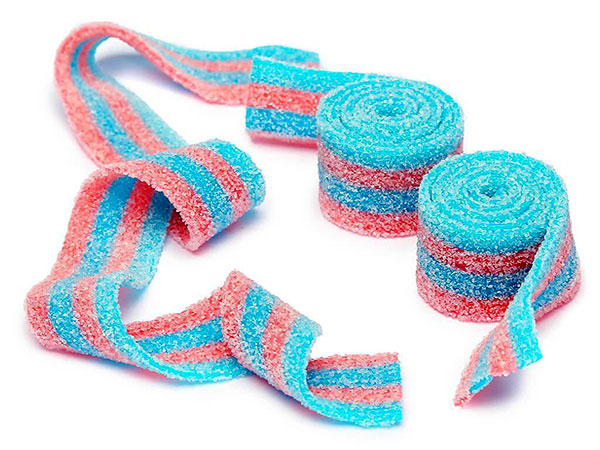 133809 - Sour Power Belts Candy - Cotton Candy: 3KG Bag