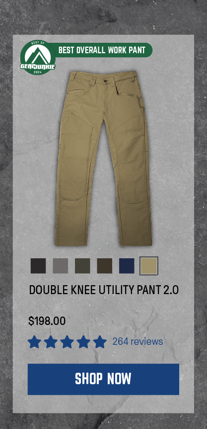 Double Knee Utility Pant 2.0 in Khaki