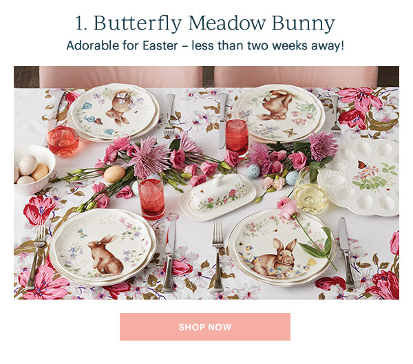 1. Butterfly Meadow Bunny  Adorable for Easter - less than two weeks away!  [SHOP NOW]