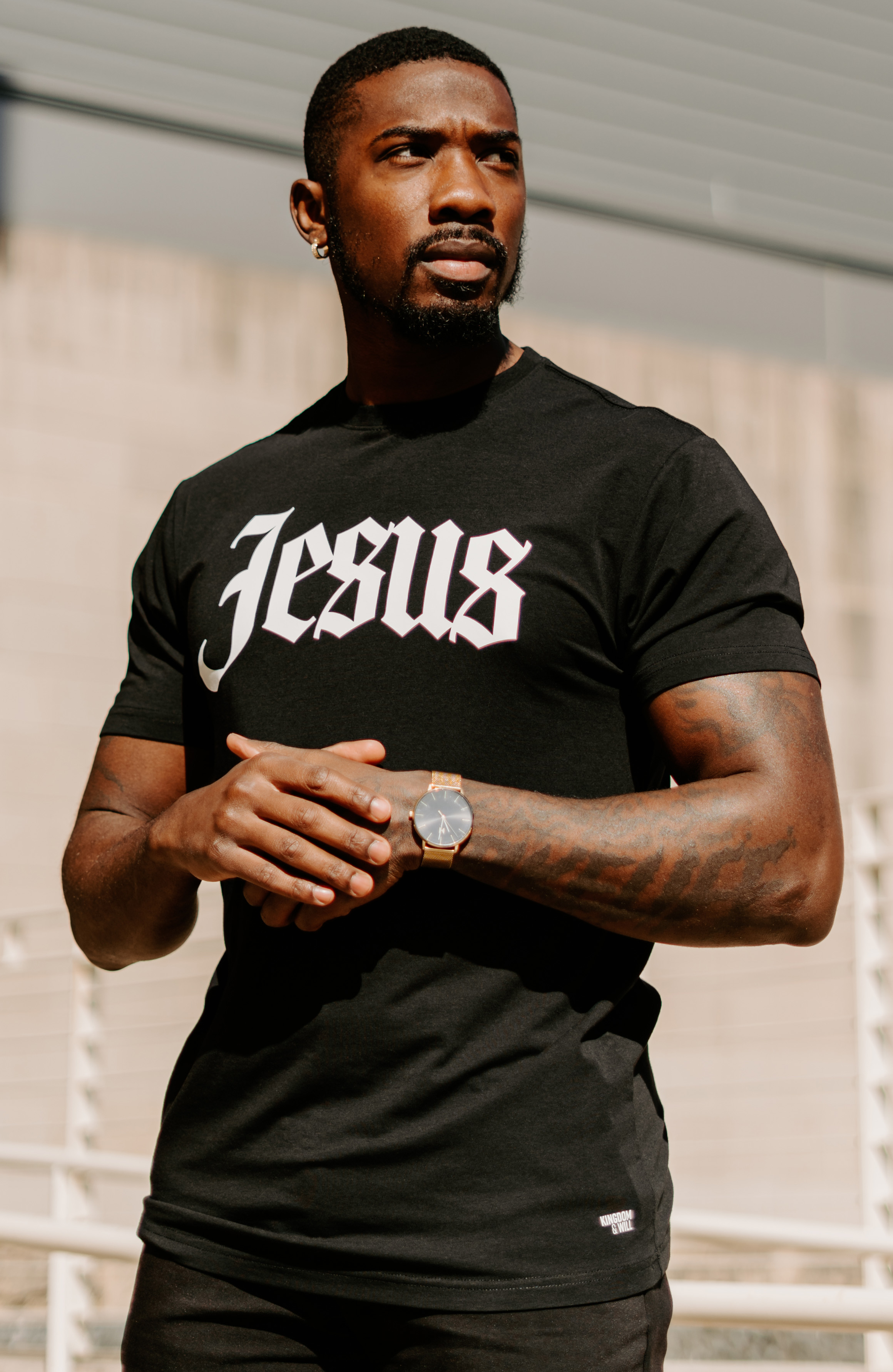 Kingdom & Will Jesus T-Shirt (Black & White)