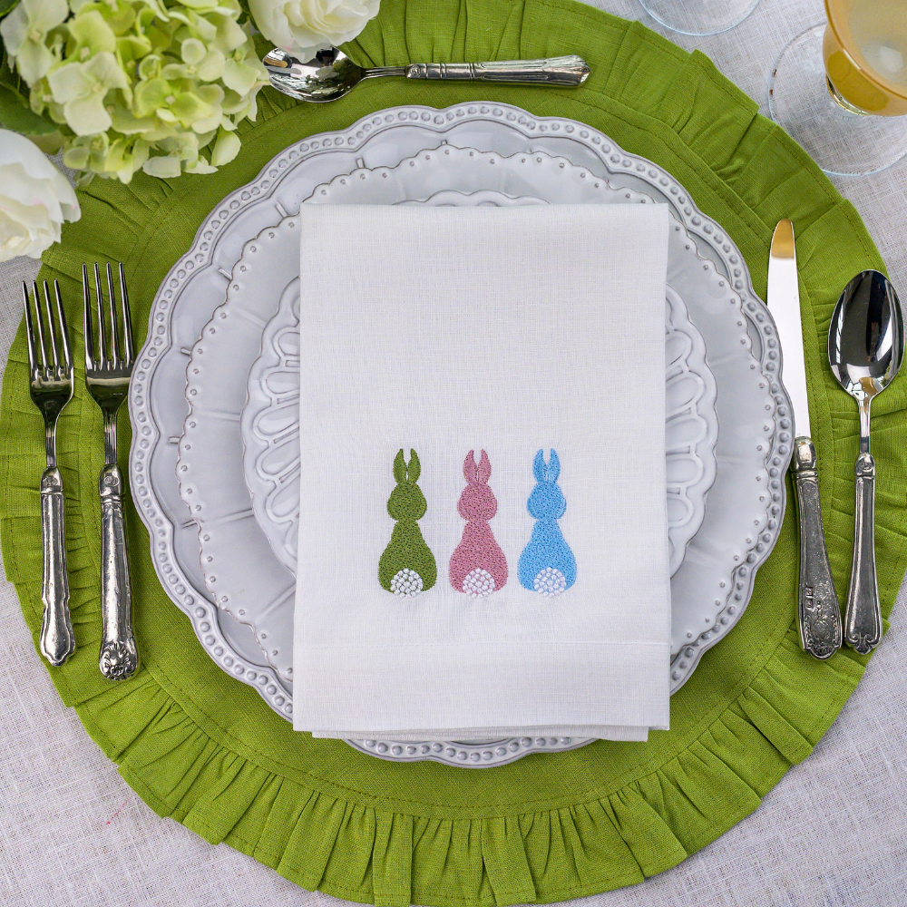 Image of Easter Bunny Trio Tri-Fold Napkin