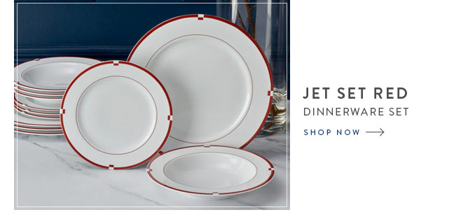 Shop Jet Set Red Dinnerware Set