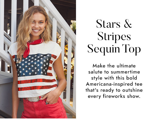 Stars & Stripes Sequin Top