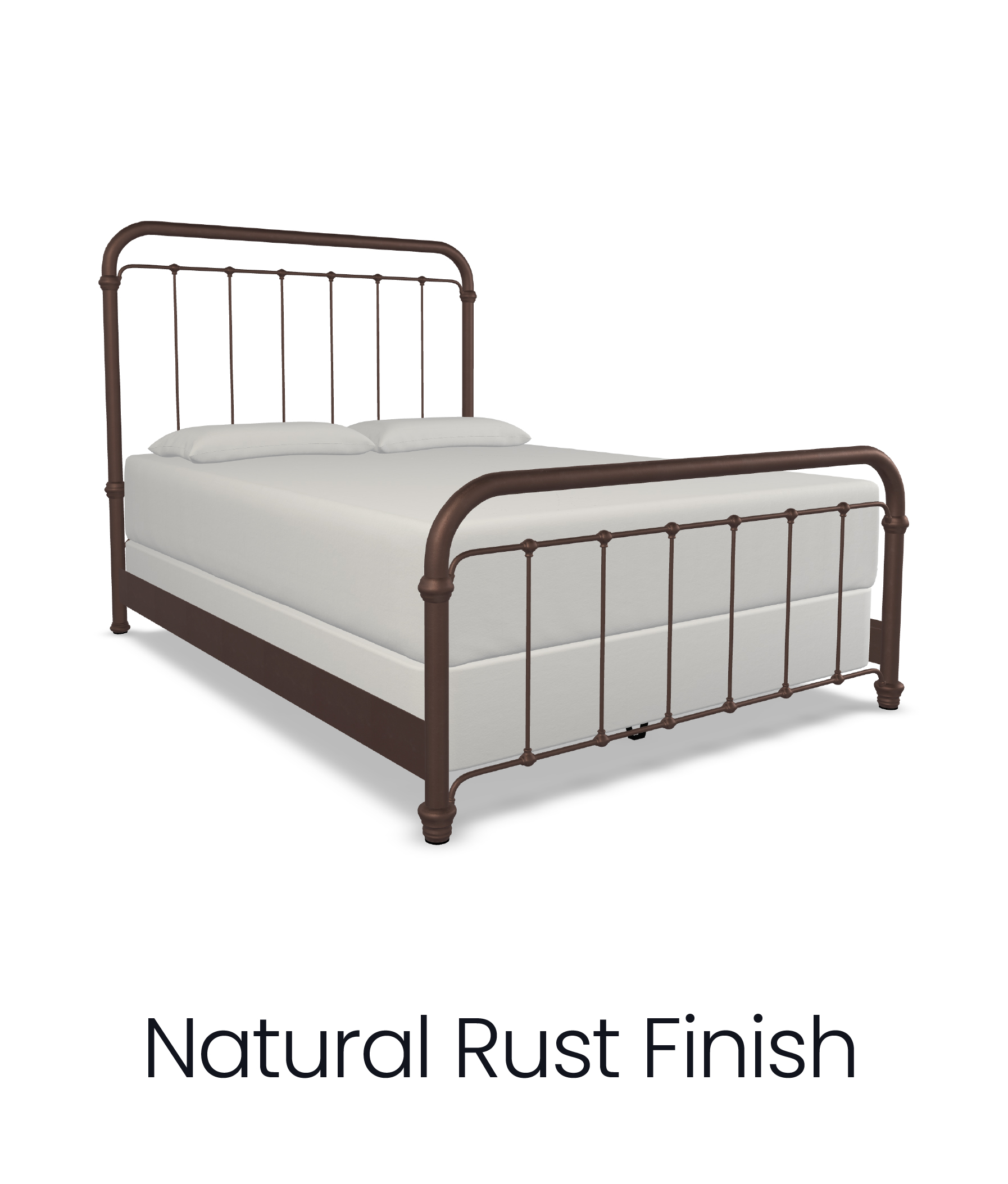 Wesley Allen Braden bed in Natural Rust finish.