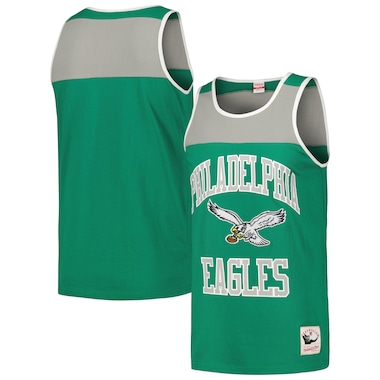  Mitchell & Ness Kelly Green/Silver   Heritage Colorblock Tank Top