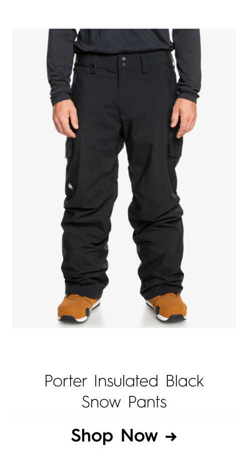 Porter Insulated Black Snow Pants