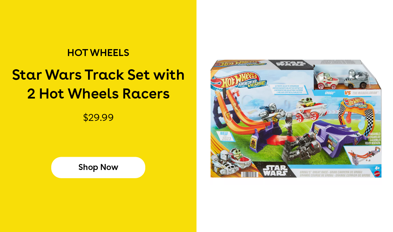 Hot Wheels Star Wars Track Set with 2 Hot Wheels Racers $29.99 Shop Now