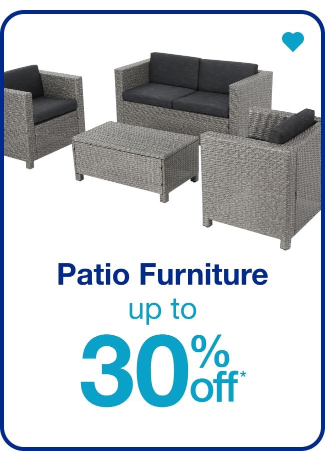 Up to 30% Off Patio Furniture â€” Shop Now!