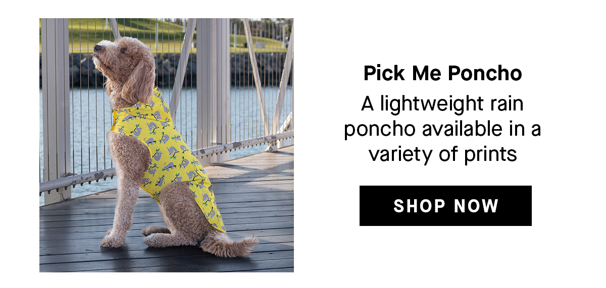 Pick Me Poncho: A lightweight rain poncho available in a variety of prints. Shop Now