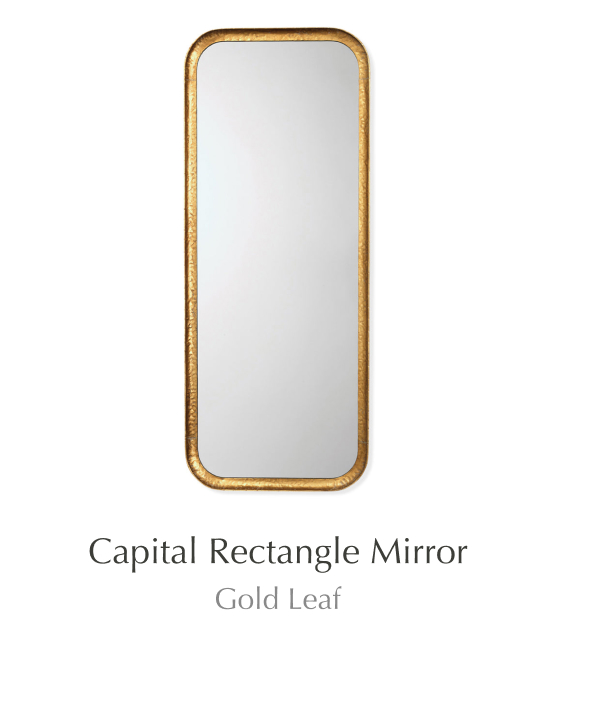 Capital Rectangle Mirror - Gold Leaf