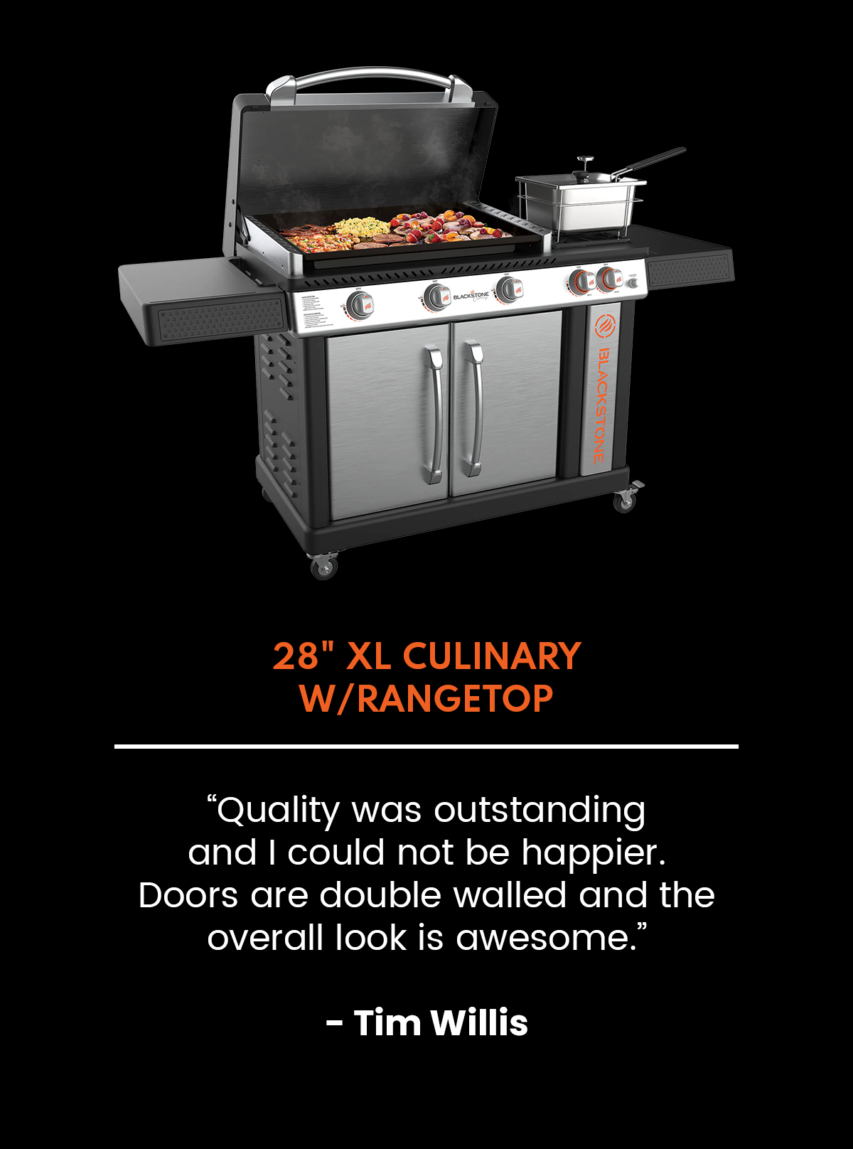 28" XL CULINARY W/RANGETOP