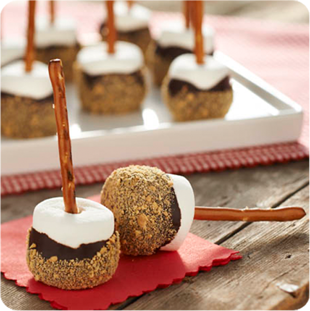 S'MORE MARSHMALLOW POPS