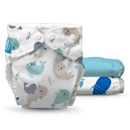 3 One Size Reusable Cloth  Diapers with Fleece