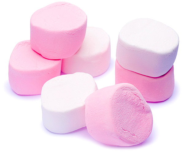 126539 - Super Giant Pink & White Marshmallows: 25-Piece Bag