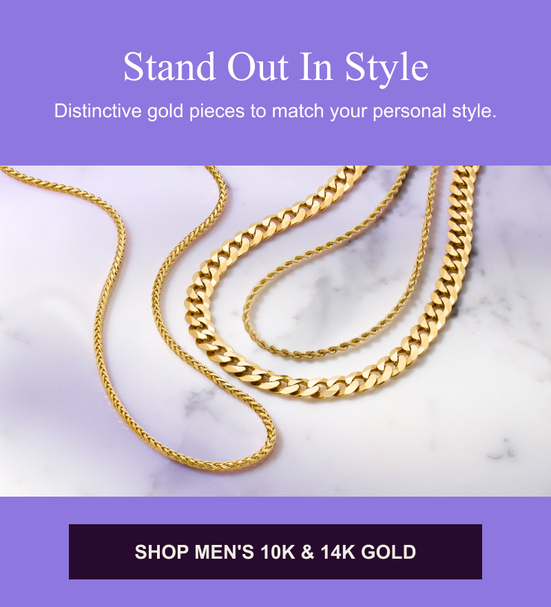 Shop Men's 10K & 14K Gold >