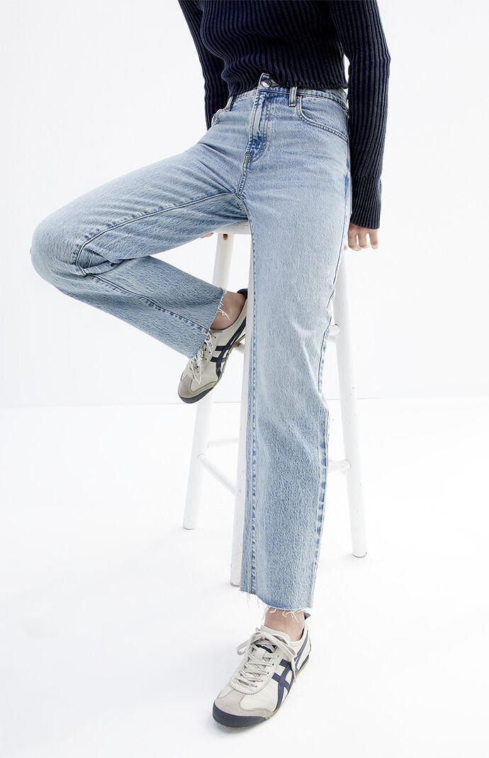 Image: Stretch Medium Indigo '90s Straight Leg Jeans