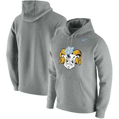  Nike Heathered Gray  Vintage School Logo Pullover Hoodie