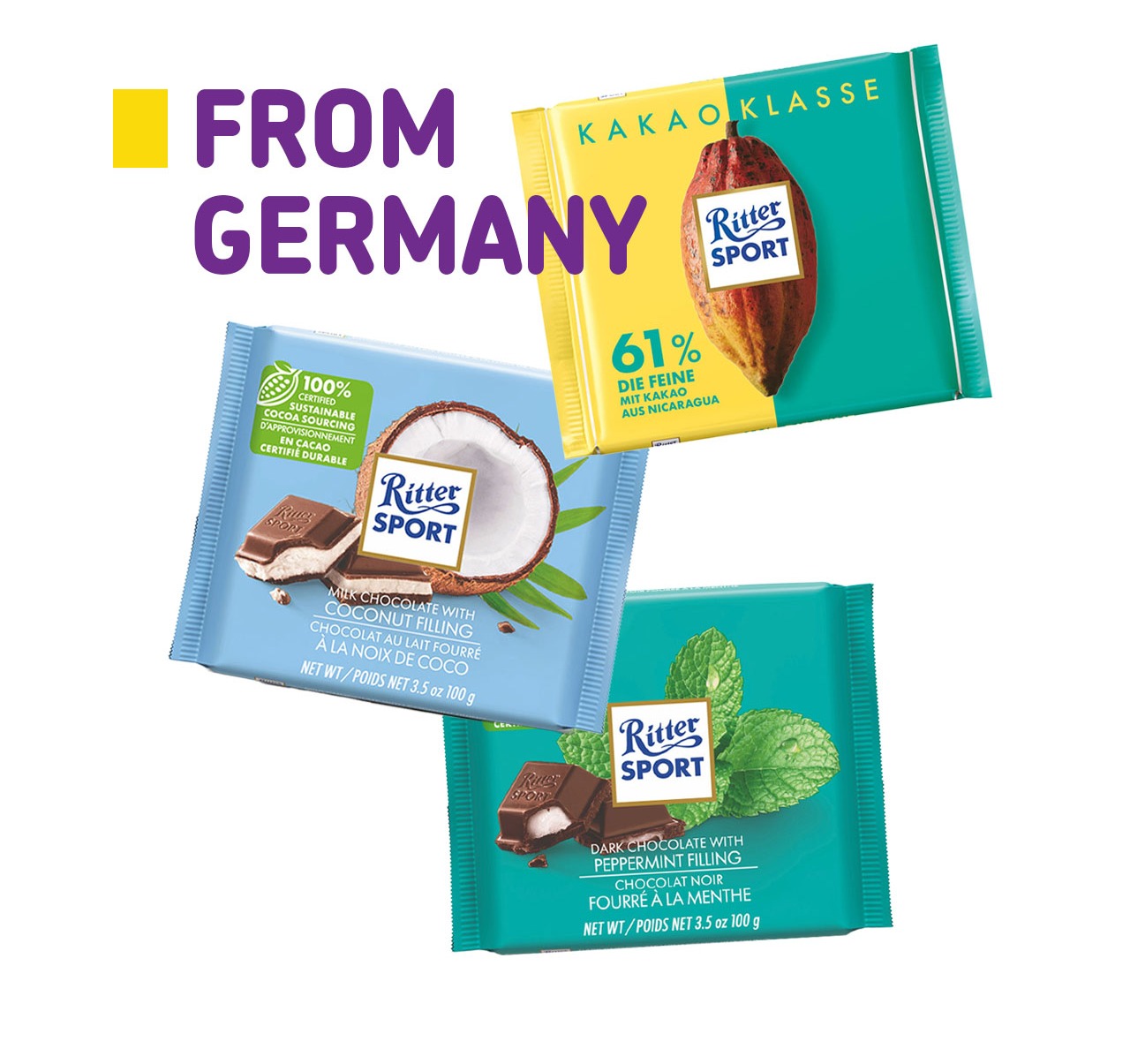 Chocolate bars from Germany