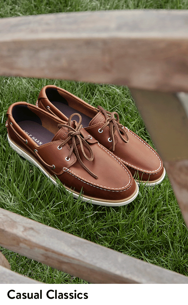 Cole Haan boat shoes.