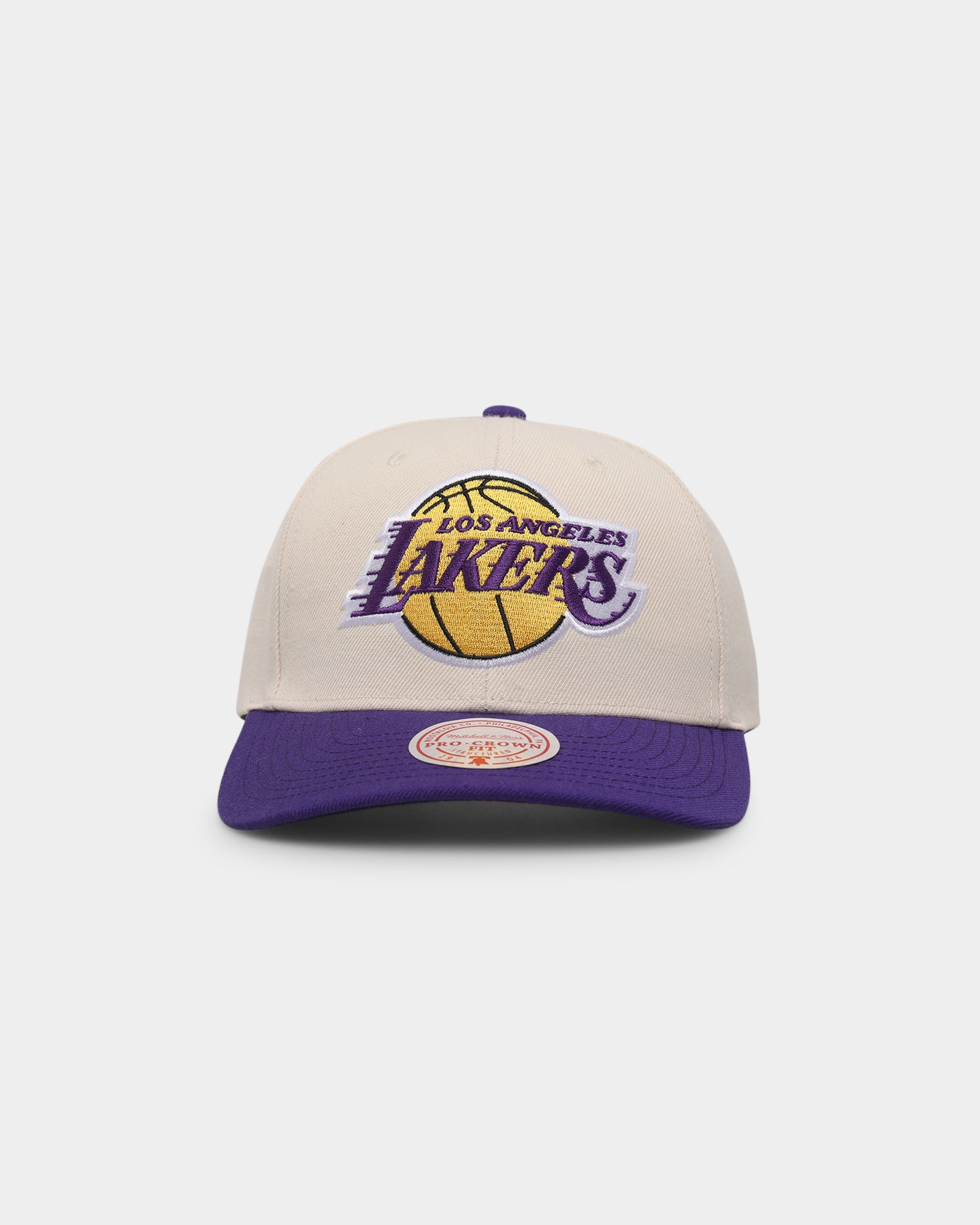 Image of Mitchell & Ness Los Angeles Lakers 'Wool Blend' Snapback Vintage White