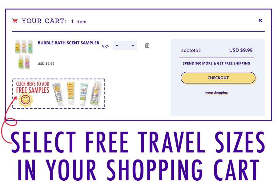 Select free travel sizes