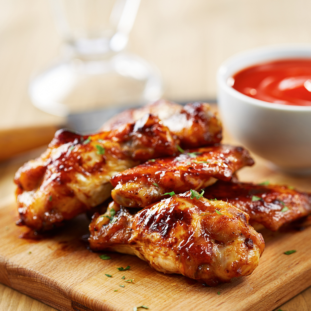 Crispy Air Fried Chicken with Sriracha Honey Drizzle 