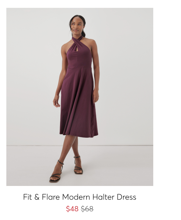 Fit & Flare Modern Halter Dress - $48