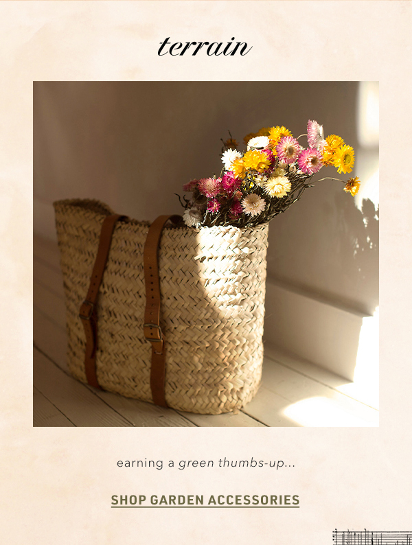 Woven tote with flowers. Shop garden accessories