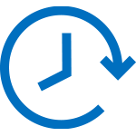 Blue clock icon