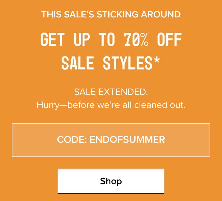 Shop Sale - CODE: ENDOFSUMMER