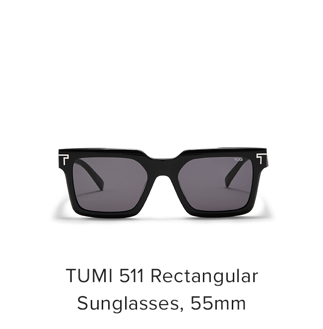 TUMI 511 Rectangular Sunglasses, 55mm