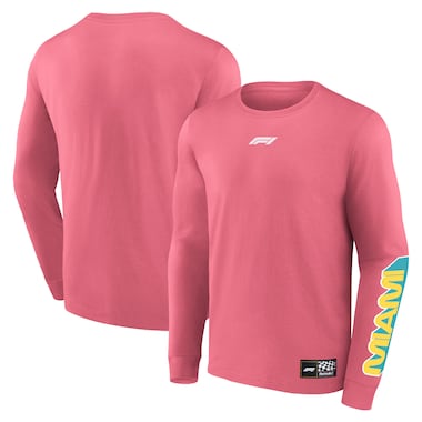  Fanatics Branded Pink Formula 1 Miami Grand Prix Long Sleeve T-Shirt