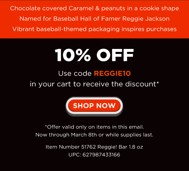 10% Off Reggie! Bars